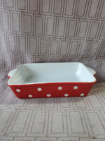 Polka Dot Signature Small Baking Dish