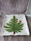 2 Piece Christmas Cookie Platter Lot