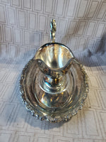 Oneida Silverplate Gravy Boat and Saucer Set