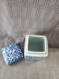 Blue and White Ceramic Trinket Box