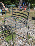 Vintage Wrought Iron Curved Bench