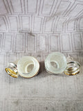 Metal and Glass Salt and Pepper Shakers
