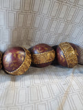 Set of 9 Resin Ornate Decorative Spheres