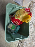 Bird Seed, Seed Dispenser and Storage Tub