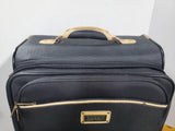 Nicole Miller New York Black and Cream Softside Rolling Suitcase