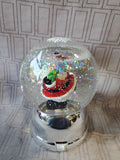 Light Up Santa Claus Snow Globe WORKS
