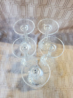 Set of 5 Stemmed Crystal Goblets