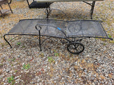 Classic Black Metal Chaise Lounge