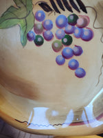 Set of 3 Clay Art Grape Hor D'oeuvre Plates