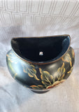 Bombay Outlet Black Floral Wall Pocket Vase
