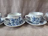 10 Piece Blue Danube Teacup and Saucer Set