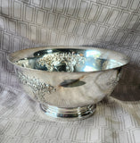 (B) Silverplate Footed Punch Bowl