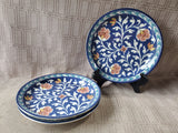 Set of 3 Pottery Barn Blue "Ava" Salad Plates