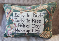 Riverdale Fishing Throw Pillow
