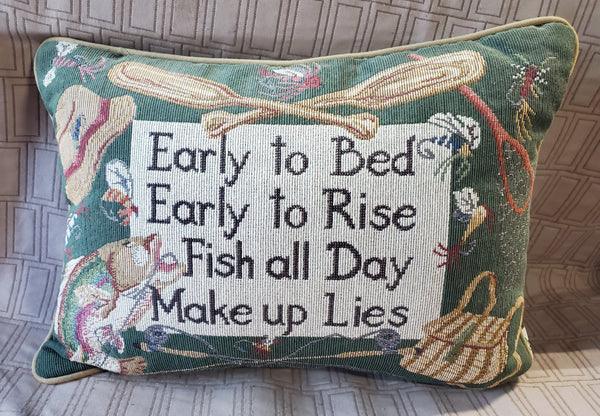 Riverdale Fishing Throw Pillow