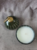 Apothercary Guild Green Glass Ornament Candle UNUSED