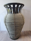 Wooden and Metal Floor Vase