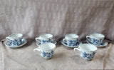 10 Piece Blue Danube Teacup and Saucer Set
