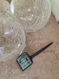 Three Glass Orbs, Yard Decor