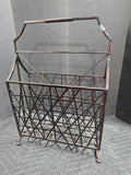 Bronze Tone Metal Magazine Basket