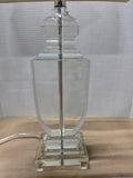 Heavyweight Lucite Lamp w/Rectangular Shade (two available,  priced separately)