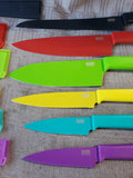 Set of 6 Multi-Colored Kuhn Rikon Swiss Design Knives
