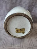 Leona Lavorato A Mano White Crackle Glazed Distressed Vase