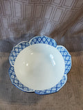 Blue and White Asian Inspired Lotus Bowl