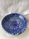 Bennington Blue Pottery Spongeware Deep Dish Pie Pan (AAA)