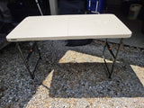 4' Lifetime Folding Utility Table, Adjustable Height