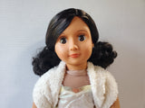 Doll in Shimmering Evening Gown with Stand