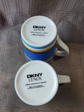 Pair of Lenox DKNY Mult-Colored Mugs (A)