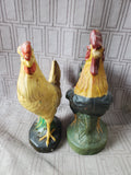 Pair of Hen and Rooster Figurines (A)