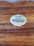 Carved Wooden 2 Sectioned Rectangular Platter