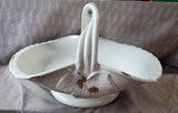 White Glazed Ceramic Bowl with Handle