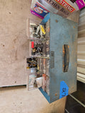 Metal Garage Storage Box w/Plastic Drawers (Full of Assorted Hardware)