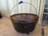 Lodge 12" Deep Camp Footed Dutch Oven w/Handle and Lid
