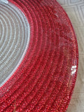 Clear Glass and Red Glitter Cookie Platter