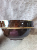 Brown Glazed Stoneware Bowl