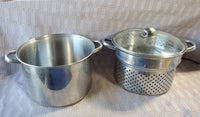Stainless Steel Stock Pot with Steamer Insert