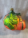 Waterford Holiday Heirloom Hand Blown Glass "Harvest Pumpkin Patch" Ornament
