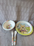 4 Piece Winnie the Pooh Melamine Children's Dish Set