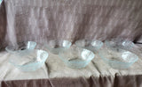 20 Piece Clear Glass Flower Petal Dish Set