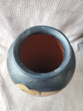 Black Ceramic Elephant Vase