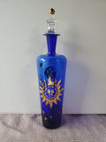 Si-An Cobalt Blue Glass Sun, Stars, and Moon Decanter