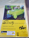 Surety Yellow Oval Tablecloth APPEARS UNUSED