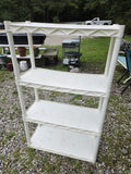 4-Tier White Plastic Shelving Unit (C)
