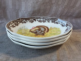 Set of 4 Spode "Woodland" Turkey and Pheasant Pickle Dishes
