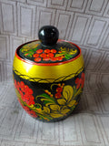 Russian Khokhloma Lacquerware Jar