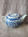 Blue and White Ceramic Teapot